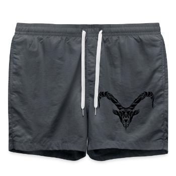 Steinbock - Badeshorts - Anthrazit - Vorne - AI Model Male 185 light (185cm)
