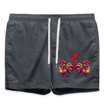 hahn love - Badeshorts - Anthrazit - Vorne - AI Model Male 185 light (185cm)