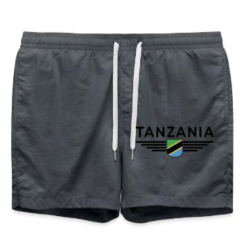 T-shirt T-shirt Tanzanie pour les vrais fans - Short de bain - charbon - Devant - AI Model Male 185 light (185cm)