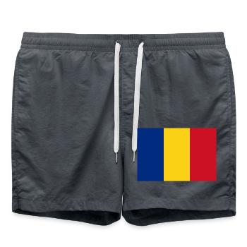 Romania - Swim Trunks - anthracite - Front - AI Model Male 185 light (185cm)