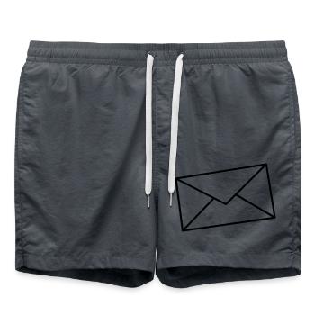 Letter - Swim Trunks - anthracite - Front - AI Model Male 185 light (185cm)