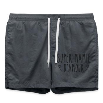 Super mamie d'amour - Short de bain - charbon - Devant - AI Model Male 185 light (185cm)