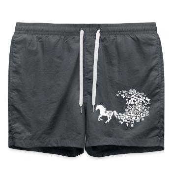 Cheval Fleur - Short de bain - charbon - Devant - AI Model Male 185 light (185cm)