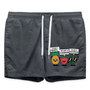 Je ne suis qu’un fruit - Short de bain - charbon - Devant - AI Model Male 185 light (185cm)