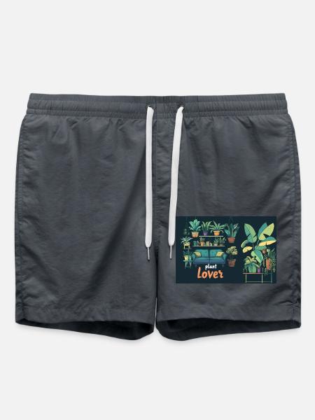 Plant lover - Badeshorts - Anthrazit