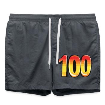 100 Numéro Coloré - Short de bain - charbon - Devant - AI Model Male 185 light (185cm)