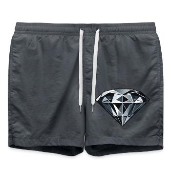 Diamant noir présentant une taille exquise - Short de bain - charbon - Devant - AI Model Male 185 light (185cm)