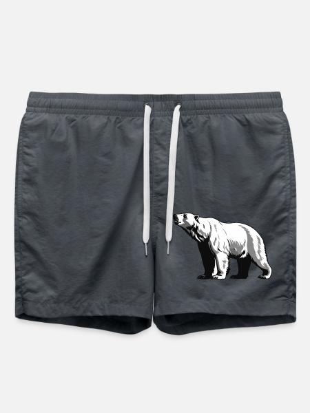 Eisbär - Cute Zoo Sticker - Badeshorts - Anthrazit