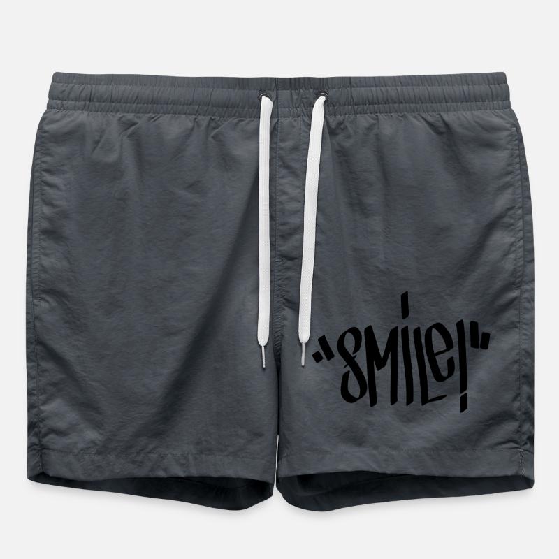 Smile Graffiti Line - Dees - Swim Trunks - anthracite