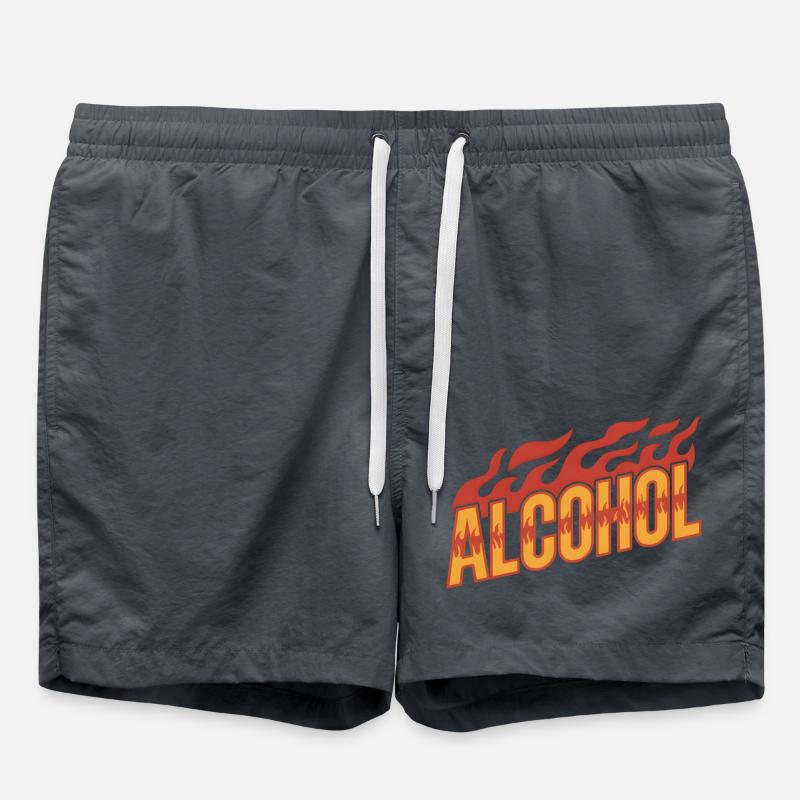 Alkohol - Cool Drinking Logo - Badeshorts - Anthrazit