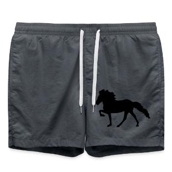 Isländer Tölt - Badeshorts - Anthrazit - Vorne - AI Model Male 185 light (185cm)