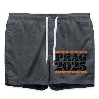Prague 2025 - Short de bain - charbon - Devant - AI Model Male 185 light (185cm)
