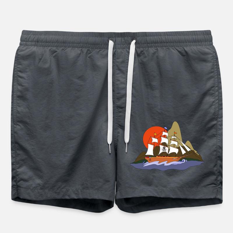 Sailing ship - Swim Trunks - anthracite