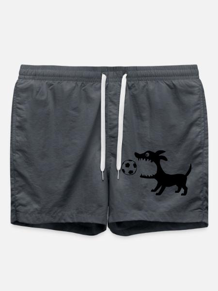 Hund frisst Ball - Badeshorts - Anthrazit