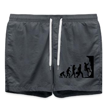 évolution évolution née raide paroi monte - Short de bain - charbon - Devant - AI Model Male 185 light (185cm)
