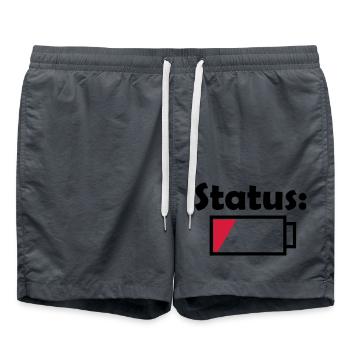 Battery status empty - Swim Trunks - anthracite - Front - AI Model Male 185 light (185cm)