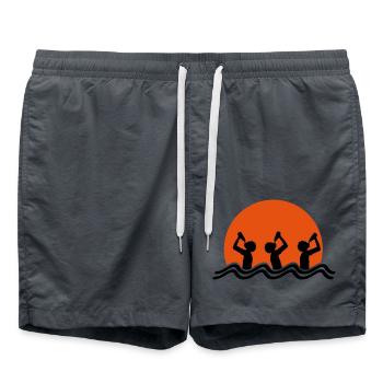 Beach Drinking Team - Badeshorts - Anthrazit - Vorne - AI Model Male 185 light (185cm)