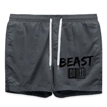 bodybuilder beast mode monster stark kaempfer fitn - Badeshorts - Anthrazit - Vorne - AI Model Male 185 light (185cm)
