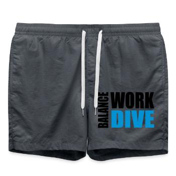 WORKDIVEBALANCE - Swim Trunks - anthracite - Front - AI Model Male 185 light (185cm)