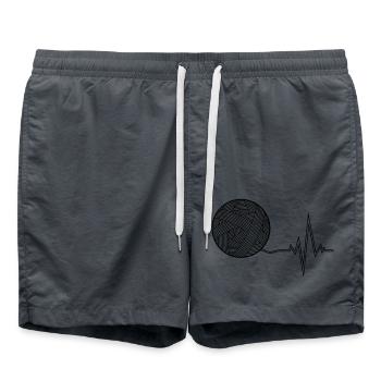 Laine de battement de coeur ECG - Short de bain - charbon - Devant - AI Model Male 185 light (185cm)
