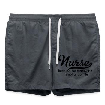 Infirmière - Short de bain - charbon - Devant - AI Model Male 185 light (185cm)