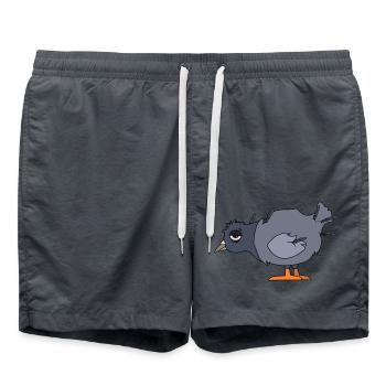 Müde Taube - Badeshorts - Anthrazit - Vorne - AI Model Male 185 light (185cm)