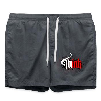 Think ink - Badeshorts - Anthrazit - Vorne - AI Model Male 185 light (185cm)