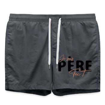 Je suis Père FECT - Short de bain - charbon - Devant - AI Model Male 185 light (185cm)