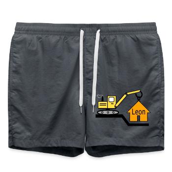Excavatrice - Short de bain - charbon - Devant - AI Model Male 185 light (185cm)