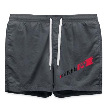 Anarchie Baise le système - Short de bain - charbon - Devant - AI Model Male 185 light (185cm)
