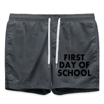 First day of school - Short de bain - charbon - Devant - AI Model Male 185 light (185cm)