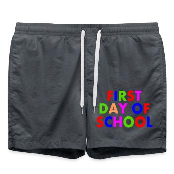 First day of school - Short de bain - charbon - Devant - AI Model Male 185 light (185cm)