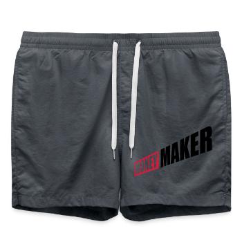 Entrepreneur Money Maker Logo - Swim Trunks - anthracite - Front - AI Model Male 185 light (185cm)