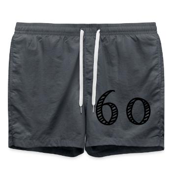 60 YEARS. 60th ANNIVERSARY. ANNIVERSARY 60 YEARS.60 - Swim Trunks - anthracite - Front - AI Model Male 185 light (185cm)