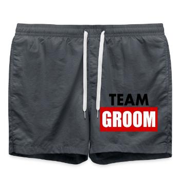 Team groom - Short de bain - charbon - Devant - AI Model Male 185 light (185cm)