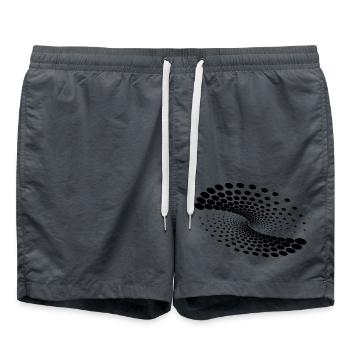 Twisted Whirlpool Spiral Planet Formation - Swim Trunks - anthracite - Front - AI Model Male 185 light (185cm)