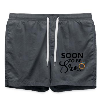 Soon To Be Sra. Engagement Bridal Shower Wedding - Swim Trunks - anthracite - Front - AI Model Male 185 light (185cm)