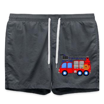 Enfants du camion de pompiers - Short de bain - charbon - Devant - AI Model Male 185 light (185cm)
