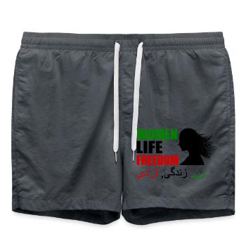 Women life freedom - Badeshorts - Anthrazit - Vorne - AI Model Male 185 light (185cm)