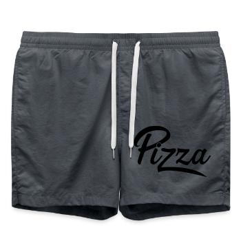 Pizza - Badeshorts - Anthrazit - Vorne - AI Model Male 185 light (185cm)