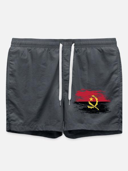 Drapeau angolais utilisé - Short de bain - charbon