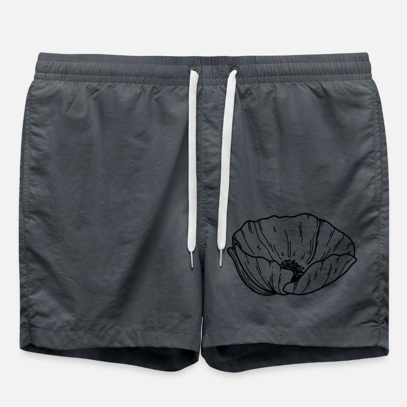 Mohn Blume - Badeshorts - Anthrazit