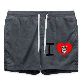 Wikinger Bekleidung - Badeshorts - Anthrazit - Vorne - AI Model Male 185 light (185cm)