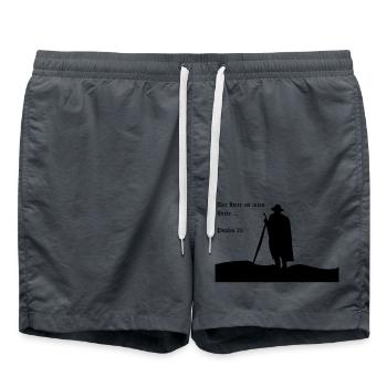 Der Herr ist mein Hirte - Badeshorts - Anthrazit - Vorne - AI Model Male 185 light (185cm)