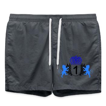 Armoiries 1 - Short de bain - charbon - Devant - AI Model Male 185 light (185cm)