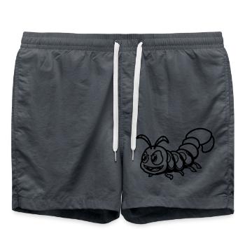 tausendfüßler comic - Badeshorts - Anthrazit - Vorne - AI Model Male 185 light (185cm)