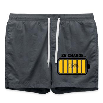 Battery at 75% charge - Swim Trunks - anthracite - Front - AI Model Male 185 light (185cm)