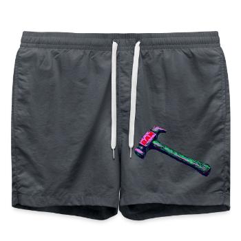 Banhammer - Swim Trunks - anthracite - Front - AI Model Male 185 light (185cm)