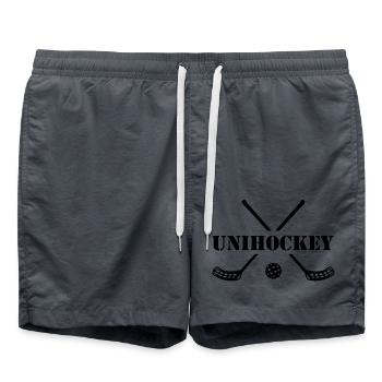 Floorball Ballsport Innebandy Unihockey - Badeshorts - Anthrazit - Vorne - AI Model Male 185 light (185cm)