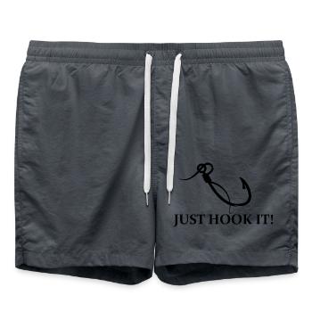 Pêcheur disant pêche pêcheur idée cadeau - Short de bain - charbon - Devant - AI Model Male 185 light (185cm)